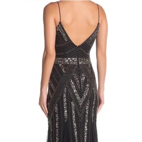 Marina Beaded and Sequins Gown Size 4 Petite 5’3” w/ Heels - Picture 4 of 9